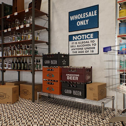 18" Deep x 48" Wide x 8" Height Wire Shelving Kit | 1-Tier | NSF Commercial Storage Rack Unit