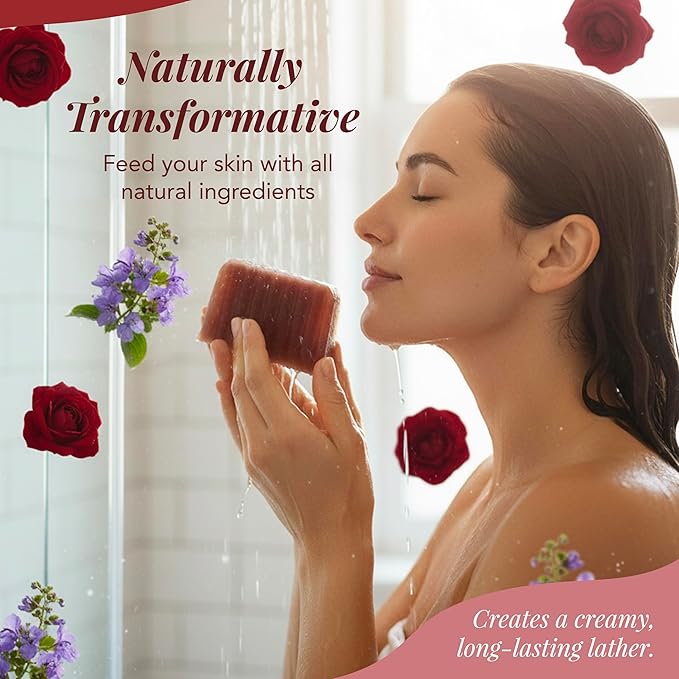 Saavy Naturals Soap Bar Patchouli Rose - Plant-Based Ingredients (1LB)