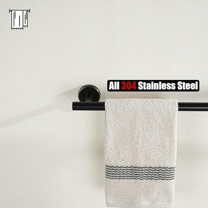 JQK Towel Bar Oil Rubbed Bronze, 19 Inch 304 Stainless Steel Thicken 0.8mm Towel Rack Bathroom, ORB Towel Holder Wall Mount, Useable Length 16 Inch TB110L16-ORB