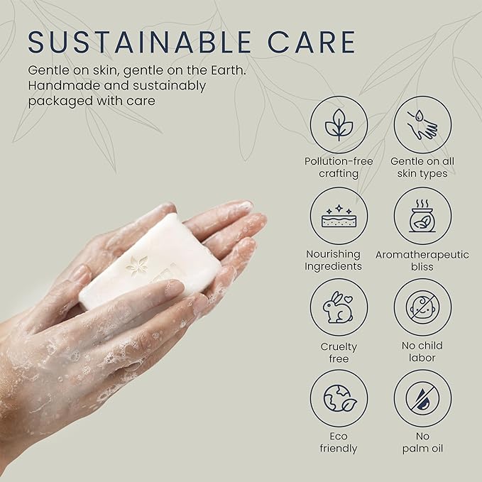 6 Pcs Men Natural Handmade Body Soaps 5 OZ Pack Set Rugged Essence Long lasting Fragrance Luxurious Scents with Natural Ingredients – Sulfate & Paraben Free, Vegan Soap