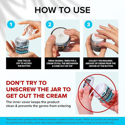 SimplyVital Collagen, Retinol & Hyaluronic Acid Cream - Anti-Aging Face Moisturizer for Face, Firming Skin Care Neck & Décolleté - Made in USA, Daily Moisturizer Face Cream Day & Night - 1.7 fl.oz.