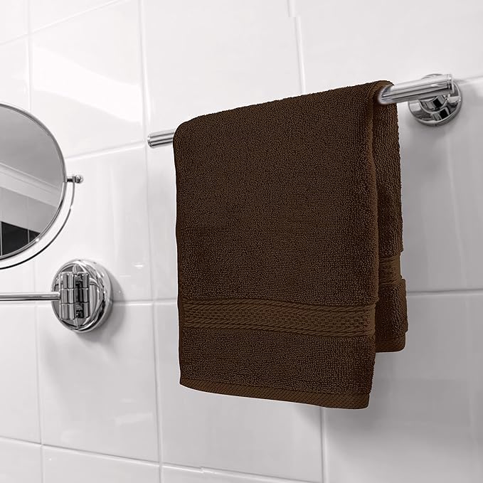 Utopia Towels 6 Pack Premium Hand Towels Set, 16 by 28 inches, 100% Ring Spun Cotton, Ultra Soft and Highly Absorbent 600GSM Towels for Bathroom, Gym, Shower, Hotel, and Spa, Dark Brown