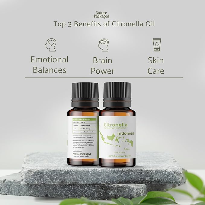Citronella Essential Oil - Direct from Central Java, Indonesia - Pure Essential Oil for Diffusers and Aromatherapy | 100% Pure Therapeutic Grade (2lbs)