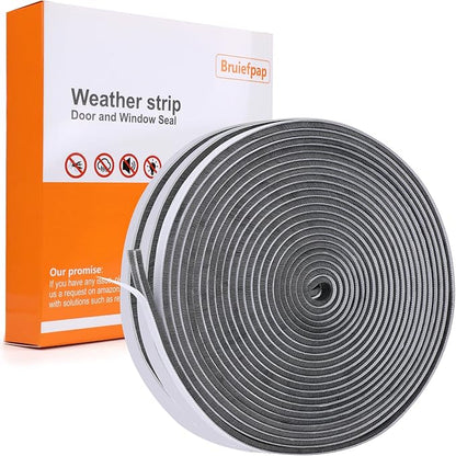 33.3FT Self-Adhesive Weather Stripping Seal for Door Frames and Sliding Windows, Weatherstripping for Soundproofing, Dustproof, Window Insulation for Winter, 0.35'' Wide x 0.2'' Thick, Grey