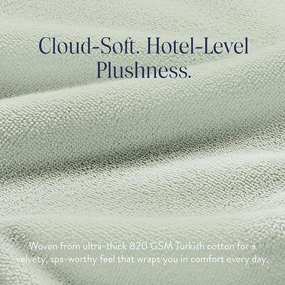 Brooklinen Super-Plush Bath Towel and Hand Towel Set - 2 Bath Towels, 2 Hand Towels - Cotton, Highly Absorbent (Aloe)