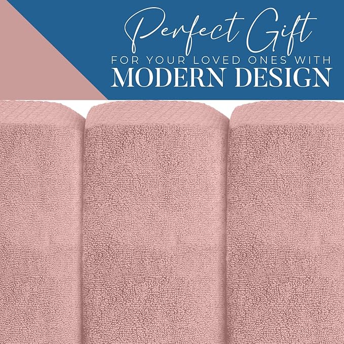 DAN RIVER Pack of 1 Bath Sheet 40x80 Inches, Oversized Towels for Adults, Quick Dry Plush Bath Towels - Dusty Rose