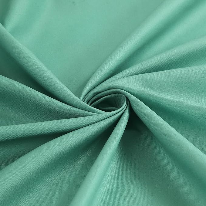 Extra Long Fabric Shower Curtain, Green Ombre Cloth Shower Curtains for Bathroom, Modern Waterproof Bathroom Curtains, 72" W x 84" H