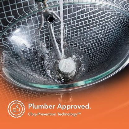 SinkShroom SSCLE988 The Revolutionary Sink Drain Protector Hair Catcher/Strainer/Snare, Clear