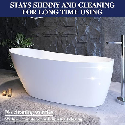 67" Acrylic Free Standing Tub, Stand Alone Tub, Freestanding Bathtub, Soaking Bathtub, cUPC Certified, CM(Glossy White)