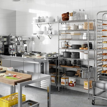 14" Deep x 36" Wide x 74" Height Wire Shelving Kit | 8-Tier | NSF Commercial Storage Rack Unit