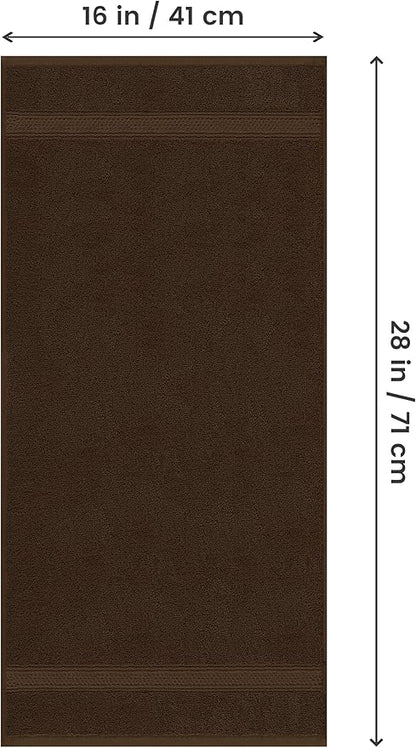 Utopia Towels 6 Pack Premium Hand Towels Set, 16 by 28 inches, 100% Ring Spun Cotton, Ultra Soft and Highly Absorbent 600GSM Towels for Bathroom, Gym, Shower, Hotel, and Spa, Dark Brown