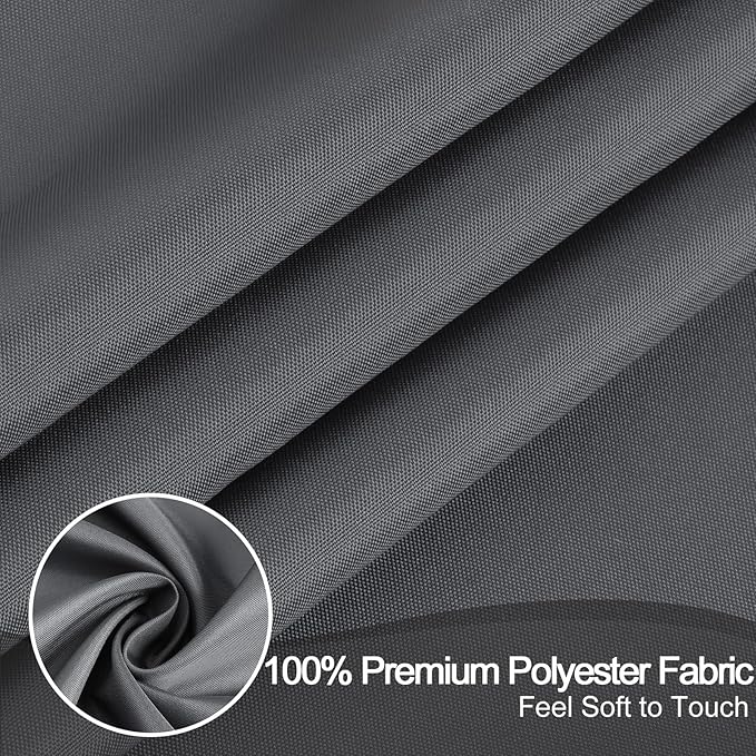 AooHome Fabric Shower Curtain Liner, Solid Hotel Shower Curtain, Water Repellent, Dark Grey, 72 Width x 78 Height Inch