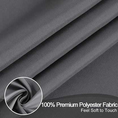 AooHome Fabric Shower Curtain 54 Width x 72 Height Inch, Solid Color Bath Curtain with Hooks for Hotel, Water Repellent, Dark Grey