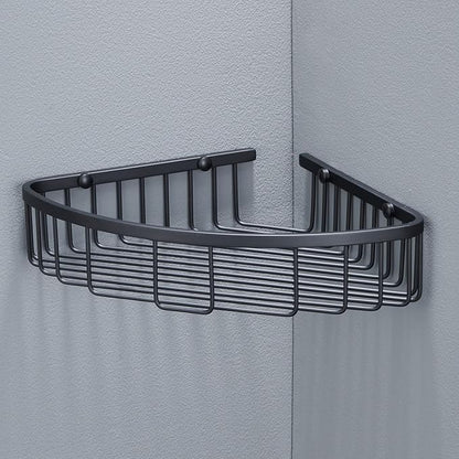 Bathroom Corner Shower Caddy Organizer, Corner-Hollow Design, SUS304 Stainless Steel Heavy Duty Rust-Proof Bathroom Shelf Organizer Holder, Wall Mounted Storage Rack, Matte Black