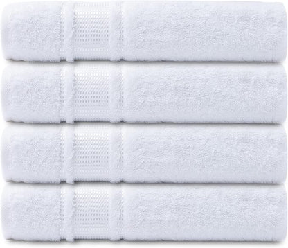 Melissa Linen, Fingertip Towels 4 Pack, 100% Turkish Cotton, Small Hand Towels for Body and Face, 12 x 18 in, Soft and Absorbent, Quick Dry, (White Fingertip Hand Towels)