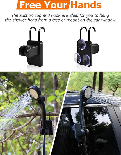 innhom Portable Camping Shower, 6000mAh Rechargeable Camp Shower Pump with LED Display, 2 Mode Electric Portable Shower for Camping, Hiking, Travelling, Washing