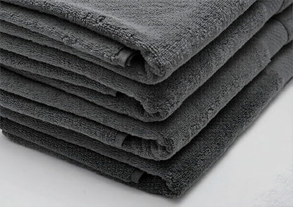 Cloudura Luxury Bath Towels-100% Cotton | Quick Dry | Lightweight | Thick I Good for Spa,Gym & Hotel Quality,(27'x54')-Soft & Absorbent (Charcoal Grey, Set of 4)