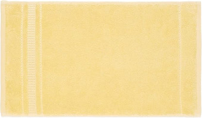 Melissa Linen 2-Piece Turkish Cotton Face & Hand Towels - 20 in x 35 in, Absorbent, Quick Dry, Durable & Soft, Spa & Hotel Quality (Light Yellow)
