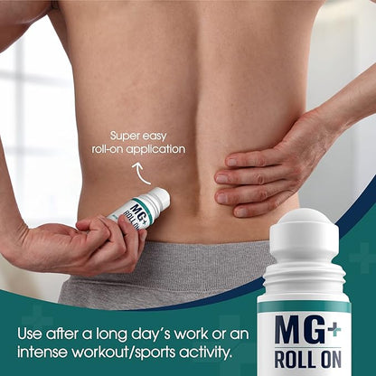 MARS WELLNESS MG+ Cooling Roll on Pain Relief (3 oz) – Fast Acting Arnica Roll on 5% Menthol Magnesium & Arnica – Penetrating Menthol RollOn Topical Pain Relief, Aches, Sore Muscle Pain