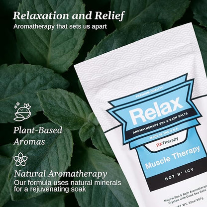 Relax Spa & Bath, Epsom & Dead Sea Salts, Aromatherapy Bath Salts for Hot Tub, Bath, or Spa, Infused with Magnesium, Muscle Therapy