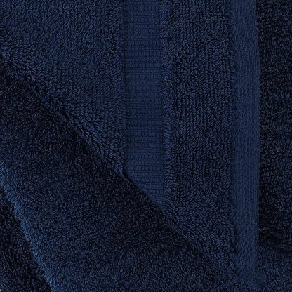 Towel Bazaar Premium Cotton Super Soft and Absorbent Turkish Towels (4-Piece Bath Towels, Navy Blue)