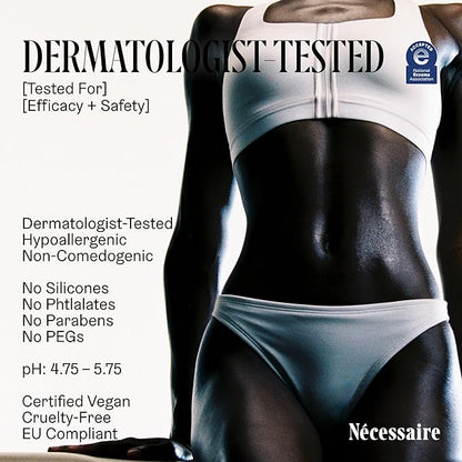 Nécessaire The Body Lotion Fragrance-Free — Unscented Multi-Peptide Body Moisturizer for Women + Men – Non-Comedogenic Lotion for Sensitive Skin – 200 ml/6.8 fl oz