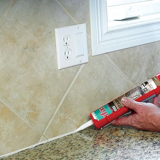 Akfix 100S RTV 100% White Silicone Caulk (24x10.1 fl.oz.) - Kitchen and Bathroom Applications, Waterproof & Low Odor Sealant for, Bathtub, Shower, Sink - Anti Shrink Caulking | White, 24 Pack