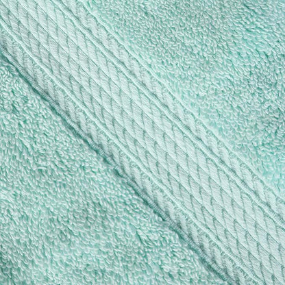 Superior Egyptian Cotton Pile 8 Piece Towel Set, Includes 2 Bath, 2 Hand, 4 Face Towels/Washcloths, Ultra Soft Luxury Towels, Thick Plush Essentials, Guest Bath, Spa, Hotel Bathroom, Sea Foam
