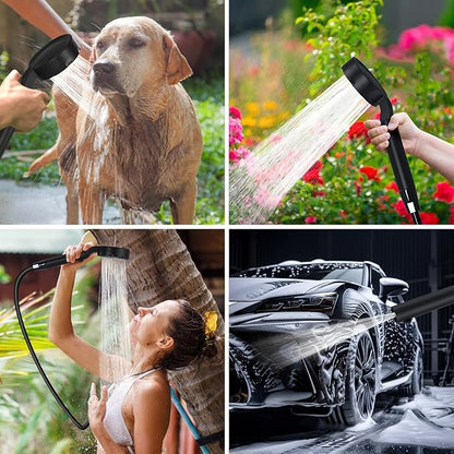 Portable Shower for Camping, [Upgraded] 10000mAh Rechargeable Camping Shower with 5 Adjustable Speeds,Premium LED Display, IPX8 Waterproof Outdoor Shower Kit for Hiking, Car, Pet, Travel