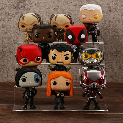 9 Inch Acrylic Shelf for Perfume Organizer in 2 Pack, 4 Tier Funko POP Shelves, Cologne Organizer Tiered Riser Display Stand, Acrylic Display for Decoration