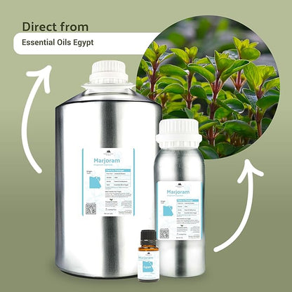 Marjoram Essential Oil - Aceite de Mejorana Direct from Egypt for Massage & Aromatherapy | Premium Therapeutic Grade (22lbs)