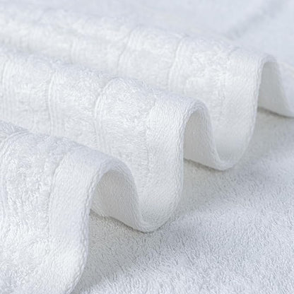 Avalon Towels Bath Towels Set of 4, Size 30 x 60 Inches, Highly Soft and Absorbent, Quick Drying, Lightweight, Perfect for Daily Use (White)