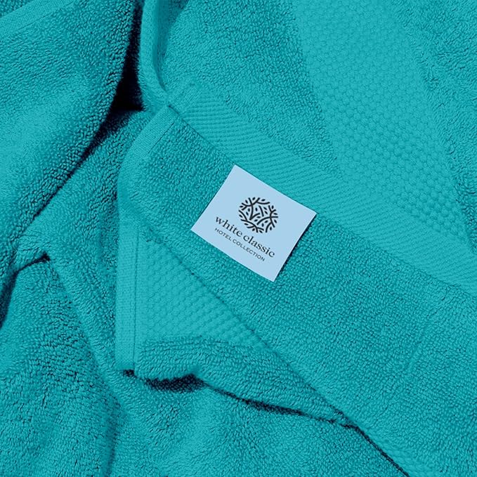 White Classic Luxury Soft Aqua Bath Sheet Towels - 650 GSM Cotton Luxury Bath Towels Extra Large 35x70 | Highly Absorbent and Quick Dry | Hotel Collection Extra Large Bath Towels Oversized, 2 Pack
