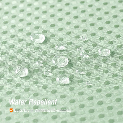 Gibelle Small Stall Shower Curtain 36 x 72, Narrow Half Waffle Weave Textured Fabric Shower Curtain for Bathroom, Water Repellent, Machine Washable, Mint Green