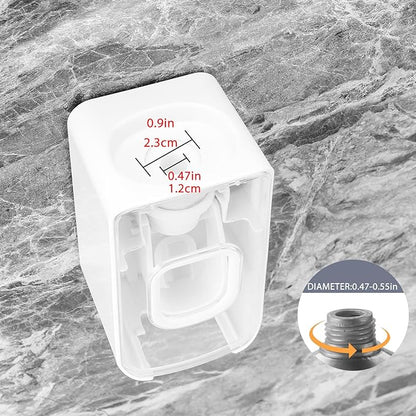 2 Slot Toothbrush Holder and Toothpaste Dispenser Wall Mounted, Automatic Toothpaste Squeezer, 2 in 1 Tooth Brush Toothpaste Organizer for Shower (Clear 2Pack)