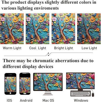 Bohemian Shower Curtain, Boho Floral Print Water Repellent Polyester Fabric for Bathroom Decor, 72×72 Inch Standard Size with 12 Hooks, Also as Room Divider