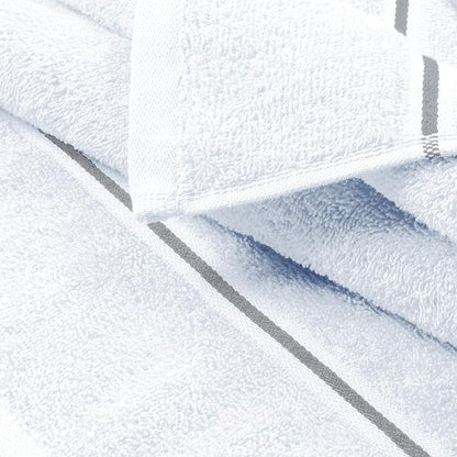 MyOwn Ultra Soft 6 Pack Cotton Towel Set, Contains 2 Bath Towels 28x55 inch, 2 Hand Towels 16x24 inch & 2 Wash Coths 12x12 inch, Ideal Everyday use, Compact & Lightweight - White
