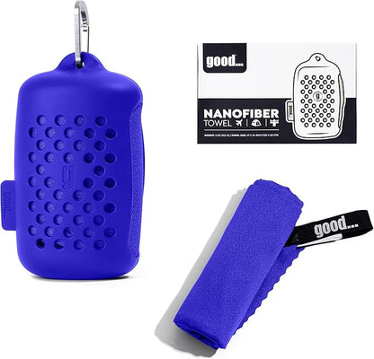 Quick Dry Nanofiber Towel Compact Camping Gym Travel Fast Drying Microfiber Cooling Towels Workout Yoga Sport Backpacking Products (Blue)