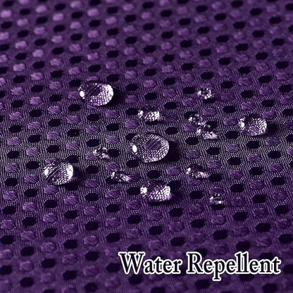 Gibelle Long Shower Curtain 72x80, Waffle Weave Bathroom Shower Curtain with Snap-in Fabric Liner Set, No Hooks Needed, Hotel Style with Mesh Top Window, Purple