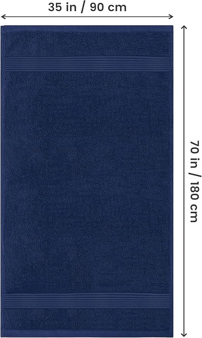 Utopia Towels Extra Large Bath Sheets 2 Pack, 35 by 70 Inches,100% Cotton Highly Absorbent & Quick Dry Bath Towel for Adults, Super Soft Towel, Navy