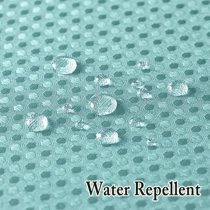 Gibelle Long Shower Curtain 72x80, Waffle Weave Bathroom Shower Curtain with Snap-in Fabric Liner Set, No Hooks Needed, Hotel Style with Mesh Top Window, Teal