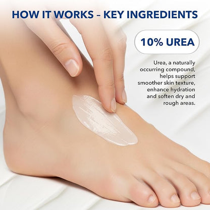 Urea 10% Lotion Cream for Extremely Dry, Rough and Scaly Skin, Intense Moisturizer and Gentle Exfoliator for Hands, Feet, Elbows and Knees Inc, 8 oz