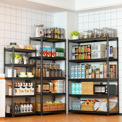 LEVELEVE 5-Tier Heavy Duty Storage Shelving Unit, 2000 lbs Capacity, Adjustable Metal Utility Shelf, 35" L x 16" W x 73" H for Garage, Kitchen, Pantry, Basement, Bathroom, Laundry