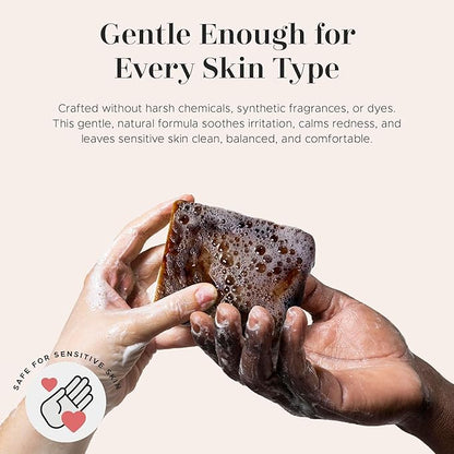 era of nature Best Raw ORGANIC AFRICAN BLACK SOAP, for Dry Skin and Skin Conditions. Pure & Natural Ingredients, Imported From Ghana - 8oz