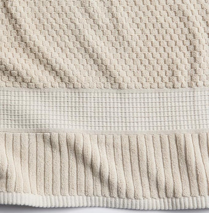 NY Loft 100% Cotton 2 Pack Bath Sheet Towel Set | Super Soft & Absorbent Quick-Dry Oversize Bath Towels |Textured and Durable Cotton | Sand