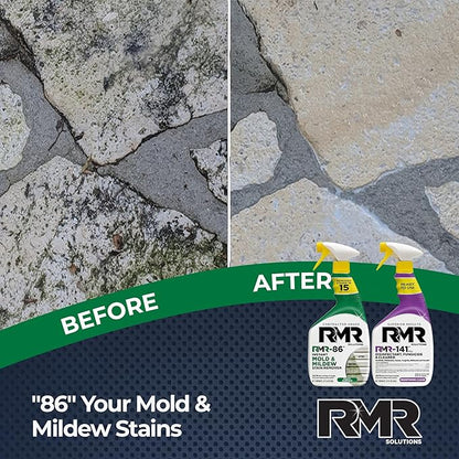 RMR Brands DIY Mold & Stain Remover Bundle, Complete Mold Killer & Mildew Prevention Kit, Disinfectant Spray, Includes 2-32 fluid ounce Bottles