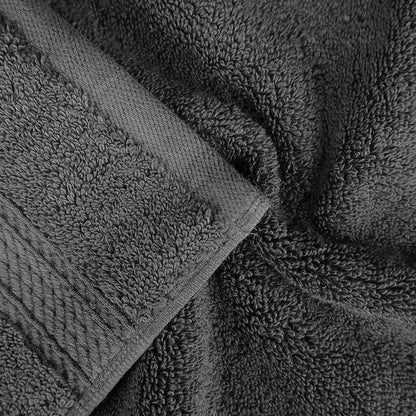 BLUENILEMILLS Madison Egyptian Cotton Towels, Towel Set for Bathroom, Shower, Hotel, Plush, 800 GSM, Highly Absorbent and Ultra-Soft Towels, Bath Essentials, 8 Piece Assorted Towel Set, Charcoal
