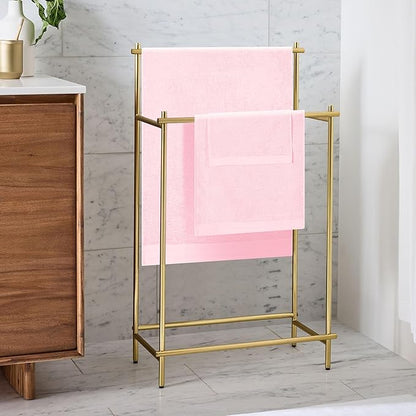 Ultra Soft 3 Pack Cotton Towel Set, Contains a Bath Towels 28x55 inch, a Hand Towels 16x24 inch & a Wash Coths 12x12 inch, Ideal Everyday use, Compact & Lightweight - Pink, Medium