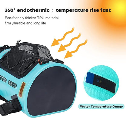 WILD HEART Camping Shower 22L/ 12L Portable Shower for Camping with Pressure Foot Pump and Hose - Solar Shower Bag Backpack for Camping, Road Trip & Outdoor Use