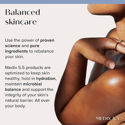 MEDIX Exfoliating Glycolic Acid Body Wash & Face Wash + Coconut Body Lotion Skin Care Set | Coconut Oil Lotion Body Cream & AHA + Lactic Acid Foaming Body Wash For KP Bumps, Keratosis Pilaris, & Acne